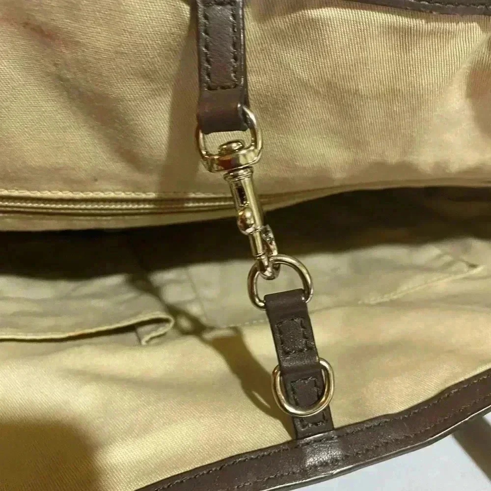 Coach vintage brown leather tote handbag